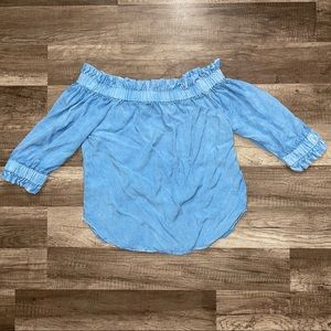 ‼️FREE‼️Blue Off Shoulder Top
